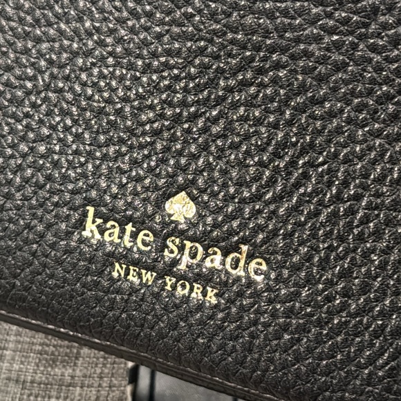 Kate Spade Bag Black Pebbled Leather Logo Camera Bag Crossbody Bag - Picture 15 of 17